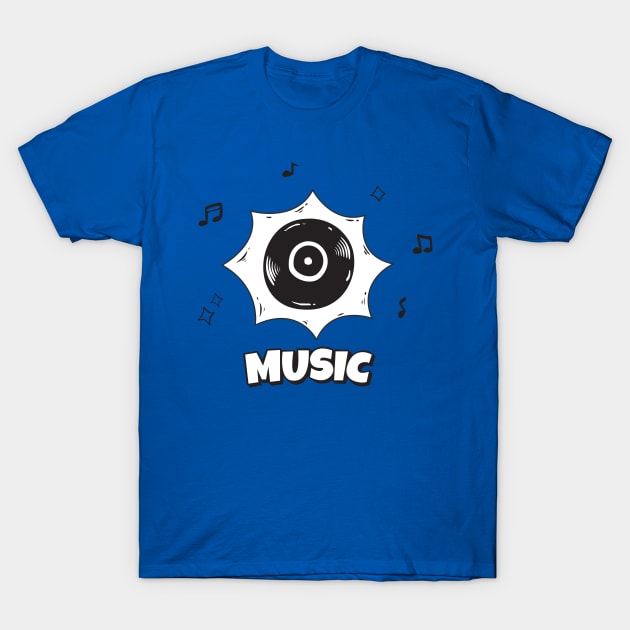 Music Makes Life Happy T-Shirt by Robiart